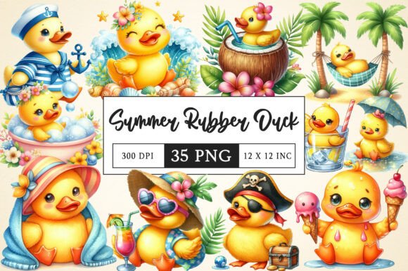 Download Cute Summer Rubber Duck Clipart - Rubber duck clipart Collection