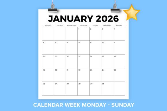 Download 2026 BOLD Mon-Sun 12x12 Calendar - Premium Resources