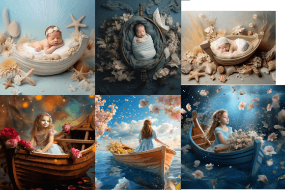Download Floral Seas Set Digital Backdrops - Drop Collection