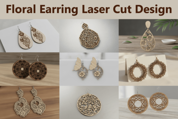 Download Floral Drop Earring SVGs - Drop Collection