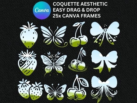 Download Coquette Drag and Drop Canva Frames - Drop Collection