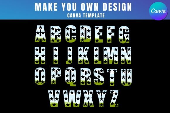 Download USA Alphabet Letter Frame Canva - Letter frame canva Collection