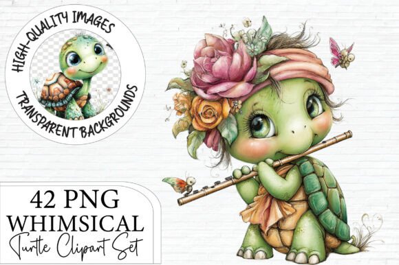 Download Whimsical Turtle Clipart Bundle - Whimsical Collection