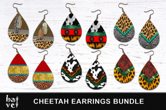 Download Leopard Tear Drop Earring Bundle PNG - Drop Collection