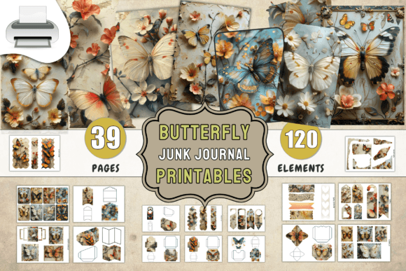 Download Butterfly Junk Journal Printables - Premium Resources
