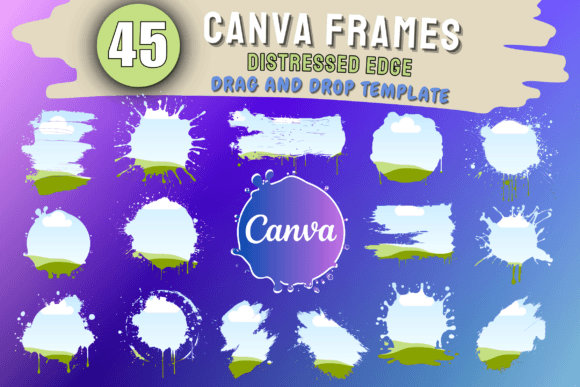 Download Drag and Drop Canva Frames Grunge Frames - Drop Collection