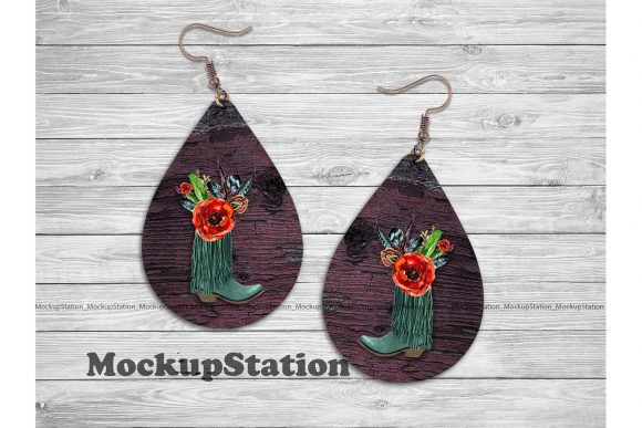 Download Western Drop Earring Sublimation Design - Drop Collection