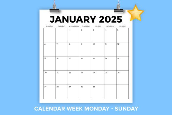Download 2025 BOLD Mon-Sun 12x12 Calendar - Premium Resources