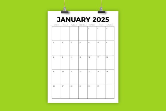 Download 2025 Vertical 8.5 X 11 Inch Calendar - Premium Resources