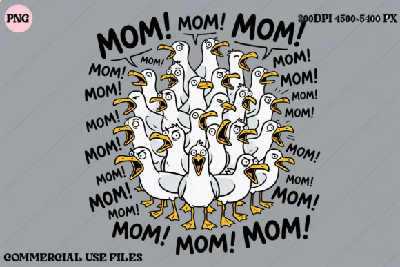 Download Funny Seagulls Mom Graphic Design - Graphic design Collection