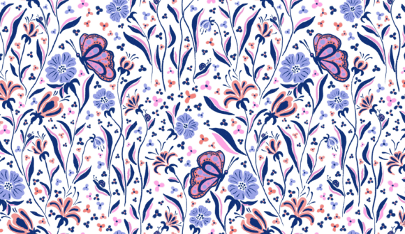Download Whimsical Butterfly Folk Dry Ink Print - Whimsical Collection